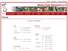 Tablet Screenshot of budo-club-sinsheim.de